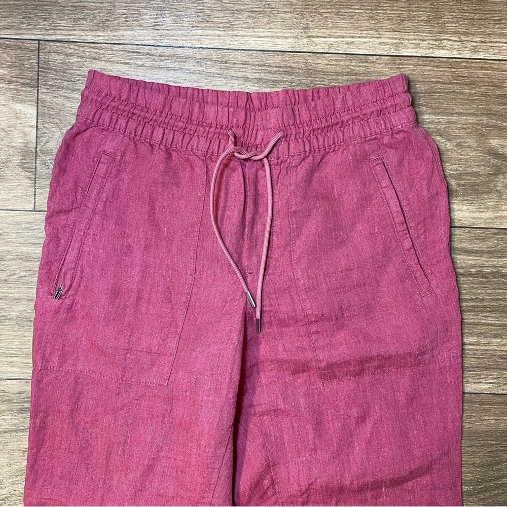 Athleta | size 2P Retreat Linen Jogger Pant in Coffeeberry Retreat